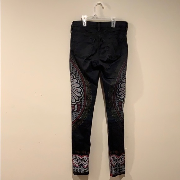 Topshop “Leigh” Black Mandala Jeans - Women’s Size 26 - Picture 3 of 9